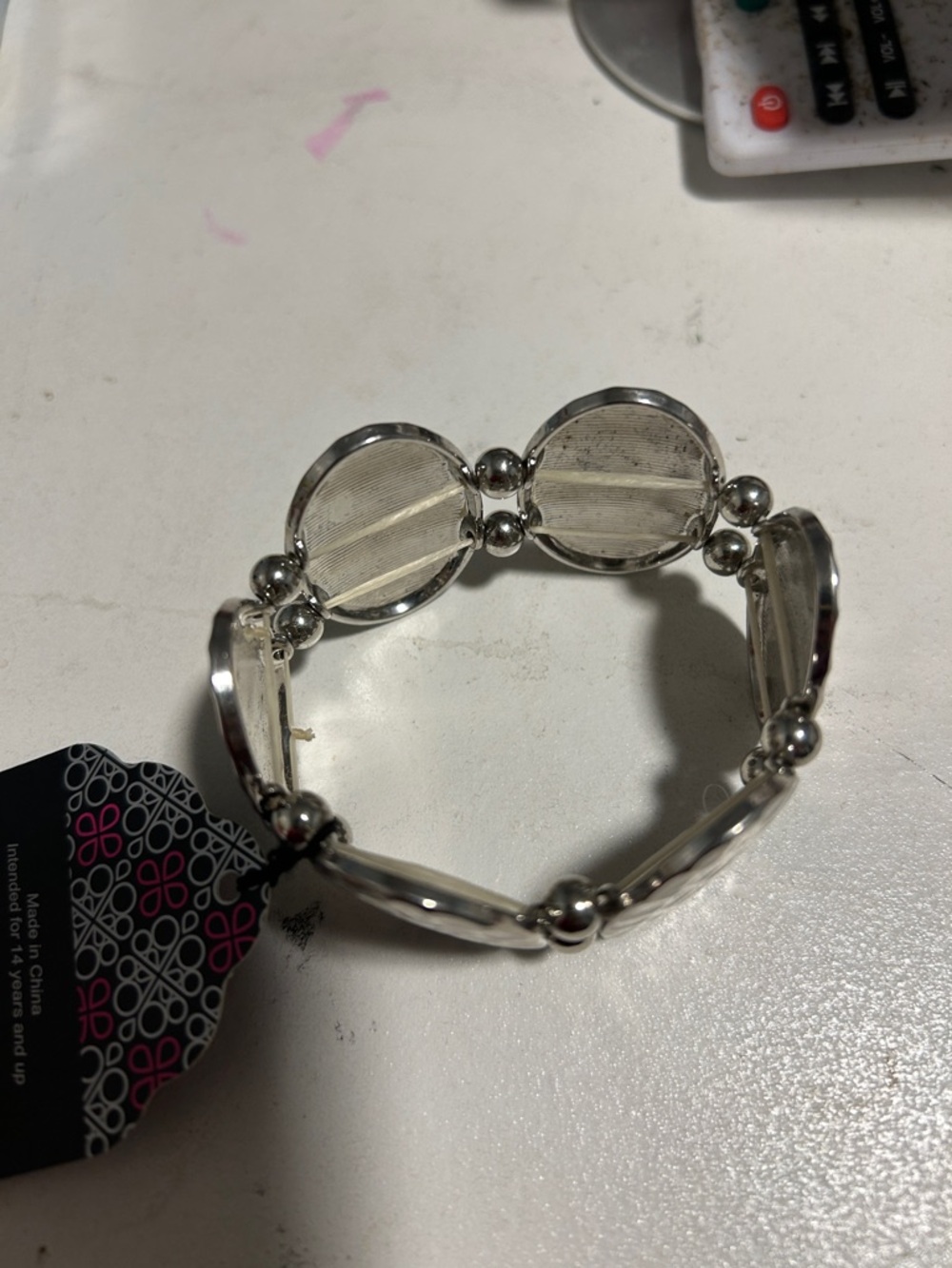 Silver Round-Link Stretch Bracelet - Women Accessories